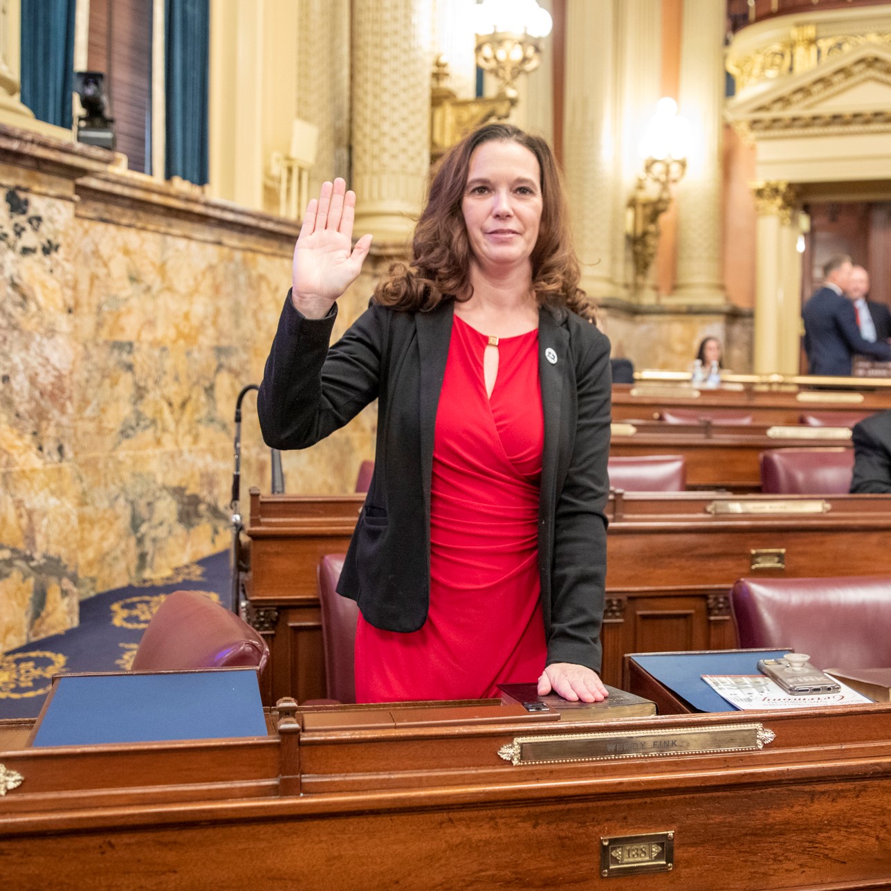 Fink Takes Oath of Office for First Term 